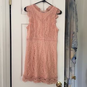 Lulus lace peach dress